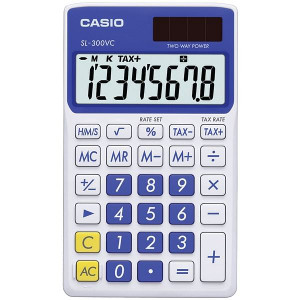 CASIO SL300VCBESIH Solar Wallet Calculator with 8-Digit Display (Blue) R810-CIOSLVCBESIH CASIO SL300VCBESIH Solar Wallet Calculator with 8-Digit Display (Blue) R810-CIOSLVCBESIH