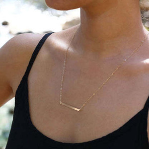 Color: 14kt GOLD FILLED OVER SILVER - Angels Bar Necklace, Bracelet And Earrings In 14kt Gold Fille K290-49981052190993 Color: 14kt GOLD FILLED OVER SILVER - Angels Bar Necklace, Bracelet And Earrings In 14kt Gold Fille K290-49981052190993