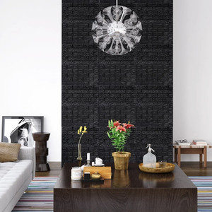 Wallpaper Set of 10 Black PE Foam Medium Pattern Wallpaper A949-150724  Wallpaper Set of 10 Black PE Foam Medium Pattern Wallpaper A949-150724