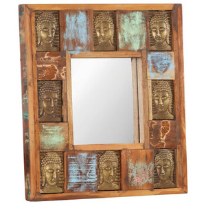 Mirror Multicolor Solid reclaimed wood Medium Decorative Inlays A949-321813  Mirror Multicolor Solid reclaimed wood Medium Decorative Inlays A949-321813