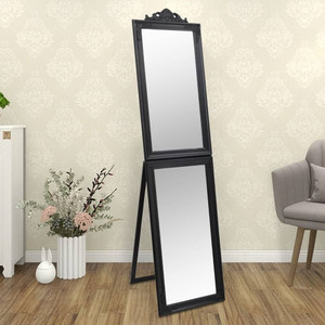 Free-standing Mirror Black Glass Full-length Foldable A949-351523  Free-standing Mirror Black Glass Full-length Foldable A949-351523