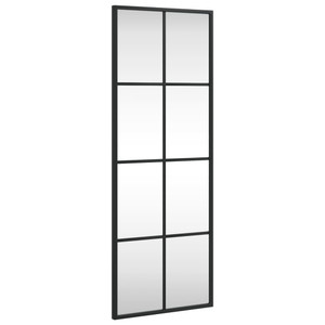  Wall Mirror Black Glass 11.8 x 31.5 in Wall mounting A949-358642