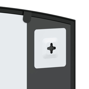  Wall Mirror Black Glass 31.5 x 15.7 in Minimalistic Wall Mirror A949-358637