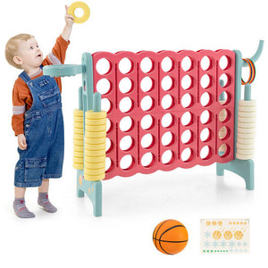 4-in-a-Row Connect Game with Basketball Hoop and Toss Ring-Blue - Color: Blue D681-SP38111NY 4-in-a-Row Connect Game with Basketball Hoop and Toss Ring-Blue - Color: Blue D681-SP38111NY