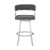 30" Gray And Silver Faux Leather And Iron Swivel Low Back Bar Height Bar Chair N270-477143 30" Gray And Silver Faux Leather And Iron Swivel Low Back Bar Height Bar Chair N270-477143