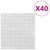 Wallpaper Set of 40 White PE foam 27.6 x 30.3 in A949-150720  Wallpaper Set of 40 White PE foam 27.6 x 30.3 in A949-150720