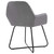  Dining Chair Set of 2 Gray Velvet Medium Ergonomic A949-249804