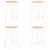 Bar Stool Set of 4 Bleached wood and white A949-320650  Bar Stool Set of 4 Bleached wood and white A949-320650