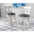 25.5 Inch Hand-Antiqued Stool Set of 2 with Wider Padded Seat-White B593-JV11238-24 25.5 Inch Hand-Antiqued Stool Set of 2 with Wider Padded Seat-White B593-JV11238-24