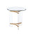 24" Gold And Clear Glass And Metal Round End Table N270-486421 24" Gold And Clear Glass And Metal Round End Table N270-486421