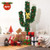6 Feet Artificial Cactus PVC Christmas Tree with LED Lights and Ball Ornaments-6 ft - Color: Green  D681-CM20645