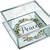 6" Silver Glass Christmas Vanity Tray N270-517524