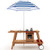 Wooden Play Cart with Sun Proof Umbrella for Toddlers Over 3 Years Old-Brown B593-TP10105color