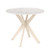 36-Inch Mid Century Modern Kitchen Table with Faux Marble Tabletop and Solid Rubber Wood Legs-White D681-KC56890WH