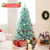 6/7 FT Blue Artificial Christmas Tree with 280/380 Warm White LED Lights and Foldable Metal Stand-6 D681-CM24963US-S