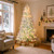 Pre-Lit Artificial Christmas Tree with Snow Flocked Branch Tips-M - Color: White - Size: 7 ft D681-CM25281US-M