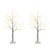 Set of 2 Pre-lit White Twig Birch Tree Battery Powered for Christmas Holiday - Color: White - Size: D681-CM23466-2