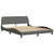  Bed Frame Dark Gray Polyester Fabric, Metal, Solid Pine Wood, Plywood A949-373289