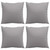  Sofa Cushion Set of 4 Grey 100% polyester 16x16 in A949-360360