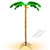 5 Feet LED Pre-lit Palm Tree Decor with Light Rope - Color: Green D681-EU10033US