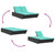 Double Sun Lounger with Cushions Black Poly Rattan A949-368187