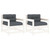 Patio Chairs with Cushions 2 pcs White Solid Wood Pine A949-825563