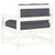 Patio Chairs with Cushions 2 pcs White Solid Wood Pine A949-825563