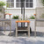Patio Table Gray 15.7"x15.7"x16.5" Poly Rattan Acacia Wood A949-366264