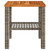 Patio Table Gray 15.7"x15.7"x16.5" Poly Rattan Acacia Wood A949-366264