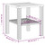 Patio Table Gray 15.7"x15.7"x16.5" Poly Rattan Acacia Wood A949-366264