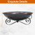 24 Inch Heavy-Duty Metal Fire Pit Bowl Outdoor Wood-Burning Firepit with Handles B593-GT4577