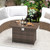 44.5 Inch Propane Fire Pit Table Rattan Gas 2-in-1 with Stainless Steel Burner-Brown B593-NP12222