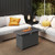 44.5 Inch Propane Fire Pit Table Rattan Gas 2-in-1 with Stainless Steel Burner-Brown B593-NP12222