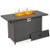 44.5 Inch Propane Fire Pit Table Rattan Gas 2-in-1 with Stainless Steel Burner-Brown B593-NP12222