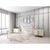 Full size Classic White Metal Bed Frame with Slatted Headboard and Footboard Q280-FLWHTKB1295834