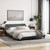 Bed Frame "Dover" Dark Gray 59.8"x79.9" Fabric A949-373289