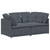 Modular Sofa with Cushions Velvet Dark Gray A949-3321250