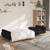 2-Seater Sofa Bed with Two Pillows Black Fabric A949-375801