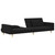 2-Seater Sofa Bed with Two Pillows Black Fabric A949-375801