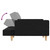 2-Seater Sofa Bed with Two Pillows Black Fabric A949-375801