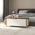 Storage Box with Cushion White and Sonoma Oak 41.3"x15.7"x17.7" Engineered Wood A949-326773