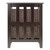 Espresso 3 Tier Bookcase Shelf Accent Table with 2 Small Storage Baskets Q280-CHBCE239