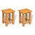 End Tables 2 pcs 10.6"x9.5"x14.6" Solid Oak Wood A949-3053417