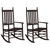 Rocking Chairs with Curved Seats 2 pcs Brown Solid Wood Poplar A949-3281587