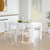 Dining Table White 55.1"x29.3"x29.9" Engineered Wood A949-804202