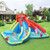 Inflatable Water Slide Bounce House with Water Cannon and 950W Blower - Color: Blue D681-OP70952