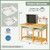 Kids Wooden Toy Workbench with Storage Space and Blackboard B593-TP10201
