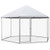 13FT Large Metal Hexagonal Chicken Coop with Wire Mesh and Lockable Door B593-PW10085