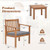 3 Pieces Patio Wood Furniture Set with soft Cushions for Porch-White B593-HW72094