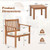 3 Pieces Patio Wood Furniture Set with soft Cushions for Porch-White B593-HW72094